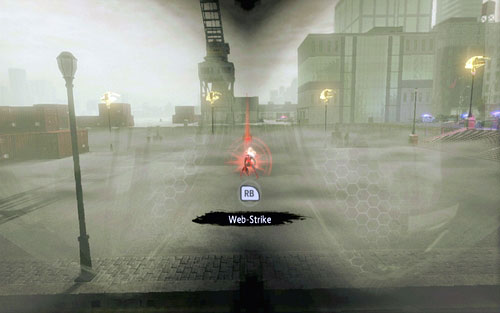 In order to defeat him, perform quick Web Rushes at the enemy, punch 2-3 times and then return onto one of the lamp posts - Chapter 07 - Spidey to the Rescue - Walkthrough - The Amazing Spider-Man - Game Guide and Walkthrough