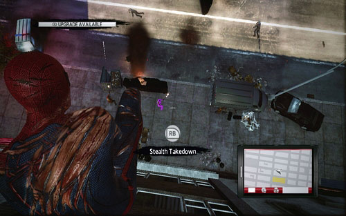 It's best to do it silently by using Web Rush - List of missions - Challenges - The Amazing Spider-Man - Game Guide and Walkthrough