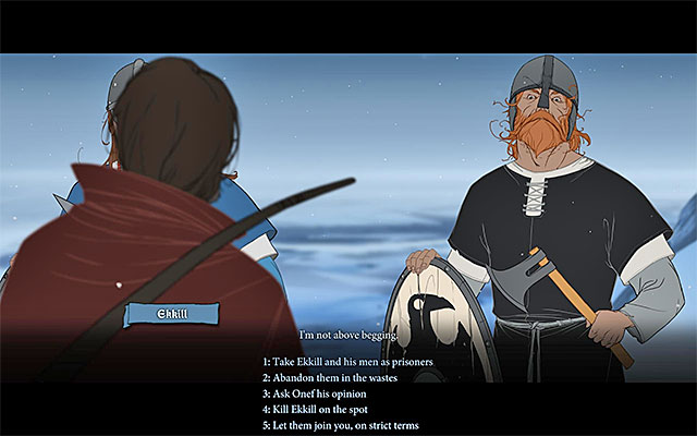 Ekkill may be a member of the caravan from the very beginning, or the option to join him will appear later on - The more important decisions | Lists - Lists - The Banner Saga Game Guide