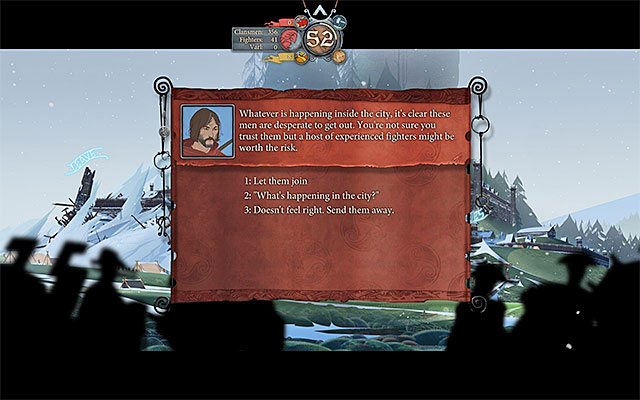 You can bump into Onef while attempting to leave Frostvellr - Frostvellr | Chapter 4 - Chapter 4 - The Banner Saga Game Guide