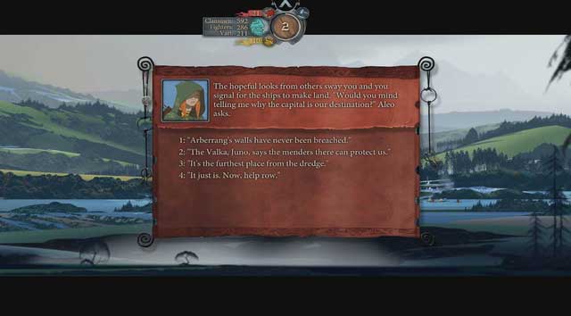 Decide what you want to tell the people. The decisions are of little importance but they make a good start. - Journey to Ormsdalr | Chapter 8 - Chapter 8 - The Banner Saga 2 Game Guide
