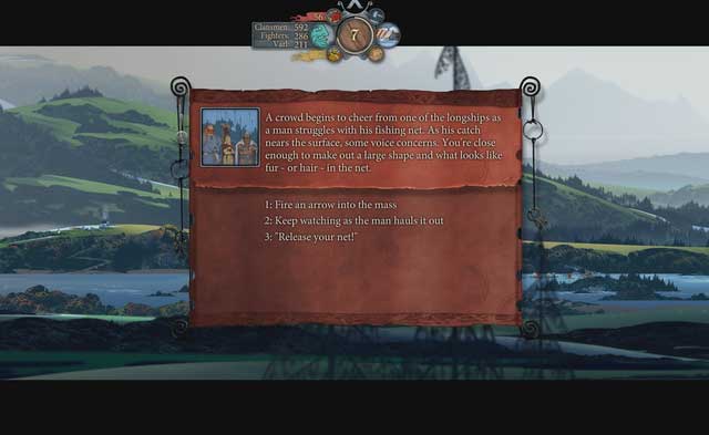 A small event connected with fishing. It does not affect the course of events. - Journey to Ormsdalr | Chapter 8 - Chapter 8 - The Banner Saga 2 Game Guide