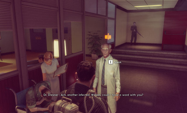 Doctor is on the left from the main room, in the corridor. - Base Visit III - Walkthrough - The Bureau: XCOM Declassified - Game Guide and Walkthrough