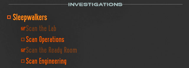Your task is to scan several rooms listed above: Laboratory, Operations, Ready Room and Engineering - Investigation: Sleepwalkers - Walkthrough - The Bureau: XCOM Declassified - Game Guide and Walkthrough