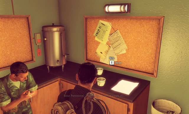 Great place for reading with coffee. - Base Visit II (2) - Documents and letters - The Bureau: XCOM Declassified - Game Guide and Walkthrough