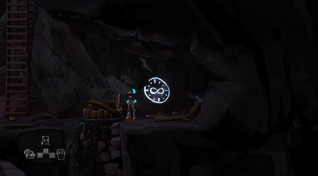 The painting can be found behind the old well at the back of the cave, in the employee only corridor - Less accessible paintings - The Cave - Game Guide and Walkthrough