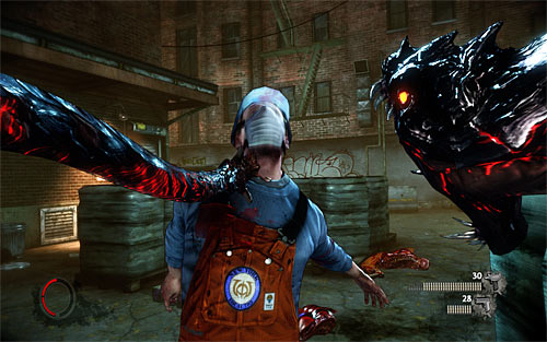 Go to the small yard and start fighting with a new group of enemies, using your weapons and/or tentacles attacks you know so far - Payback - p. 2 - Walkthrough - The Darkness II - Game Guide and Walkthrough