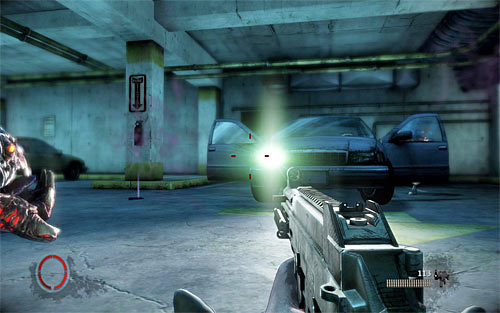 If you won't be able to destroy the car on time, then your character will be knocked down by it - Home Invasion - p. 1 - Walkthrough - The Darkness II - Game Guide and Walkthrough