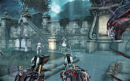 But the fight is not over yet, because other bandits will soon appear on the cemetery - Saying Goodbye - p. 1 - Walkthrough - The Darkness II - Game Guide and Walkthrough