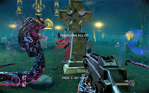 At the beginning deal with some ordinary enemies on the cemetery - Saying Goodbye - p. 2 - Walkthrough - The Darkness II - Game Guide and Walkthrough