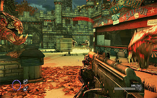 Be careful, because after some time enemies will break through the wooden door of the building located to the right from a start place (screen above) - Fun and Games - p. 2 - Walkthrough - The Darkness II - Game Guide and Walkthrough