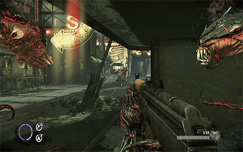 An attempt to destroy the gate will not only fail, but also will lead to appearance of well-armed opponents - Fun and Games - p. 2 - Walkthrough - The Darkness II - Game Guide and Walkthrough