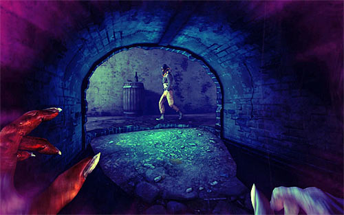 Head to the further part of the cellar, which was empty before but now is patrolled by three persons - Rat in a Maze - p. 2 - Walkthrough - The Darkness II - Game Guide and Walkthrough