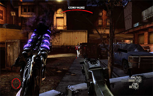 A second part of the battle is the duel with a boss - Cedro Valdez - Vendettas campaign - hints - p. 1 - Vendettas - The Darkness II - Game Guide and Walkthrough