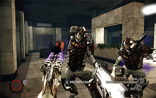 The second battle will take place after unlocking the way to the treasure room - Vendettas campaign - hints - p. 2 - Vendettas - The Darkness II - Game Guide and Walkthrough