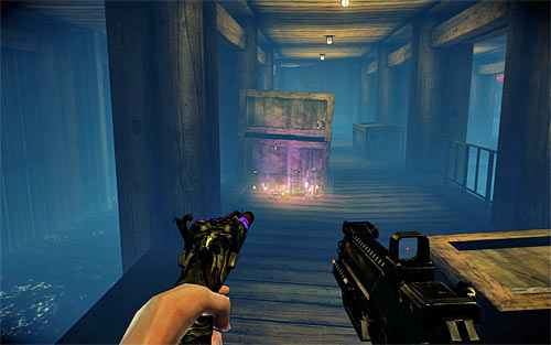 DO NOT GO to offices on the floor but instead jump down to wooden catwalks - Vendettas mode relics - Vendettas - The Darkness II - Game Guide and Walkthrough