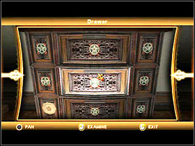 Leave the bedroom using the second door, thus entering the library - Normandy Mansion - Walkthrough - The Da Vinci Code Game Guide & Walkthrough