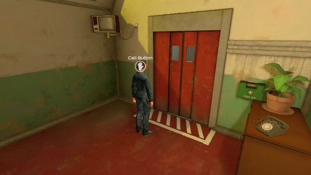 After you walk through the door, climb to the lower level and follow the corridor to the elevator door shown in the above screenshot - Chapter 3 - Walkthrough - The Descendant - Game Guide and Walkthrough