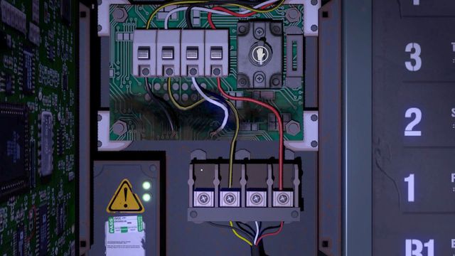 After you walk into the elevator, use the panel to restore power supply - Chapter 3 - Walkthrough - The Descendant - Game Guide and Walkthrough