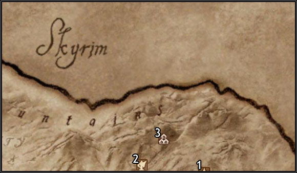 1 - Aerins Camp - Oblivion: The Jerall Mountains map - Province of Cyrodiil - The Elder Scrolls IV: Oblivion Game Guide & Walkthrough