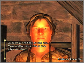 Andreas Draconis is an innkeeper of the Drunken Dragon Inn in the eastern parts of Cyrodiil - Oblivion: Next of Kin - Dark Brotherhood - The Elder Scrolls IV: Oblivion Game Guide & Walkthrough