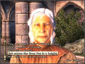 Near the eastern gate of the city youll see The Prophet - Oblivion: Knights of the Nine - Pilgrimage - Quests - The Elder Scrolls IV: Oblivion Game Guide & Walkthrough
