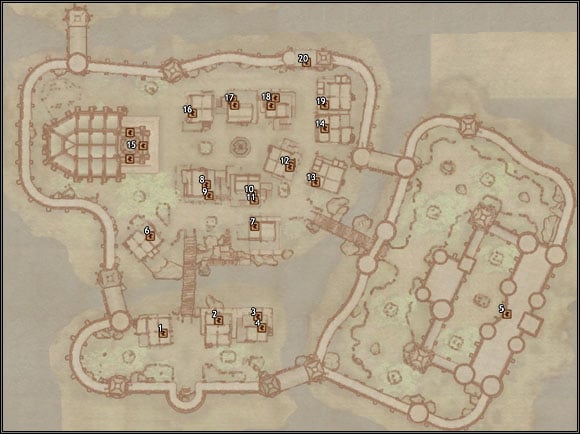 1 - The Lonely Suitor Lodge - Oblivion: Bravil map - City maps - The Elder Scrolls IV: Oblivion Game Guide & Walkthrough