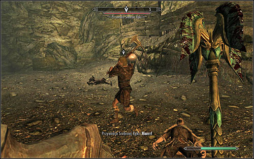 Focus on locating the leader (screen above) - Striking the Heart - The Companions quests - The Elder Scrolls V: Skyrim Game Guide