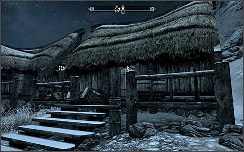 It is much better to wait until night, because Beitild should go then to sleep to her hut near the water (screen above) - Side Contract: Kill Beitild - The Dark Brotherhood quests - The Elder Scrolls V: Skyrim Game Guide