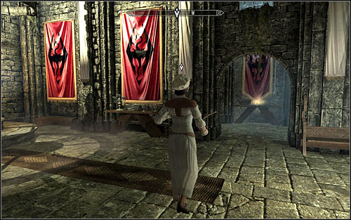 According to the name of this objective, wait until Gianna pours the soup to a stew pot, move away and then follow her (screen above) - To Kill an Empire - The Dark Brotherhood quests - The Elder Scrolls V: Skyrim Game Guide