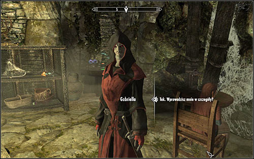 Look for Gabriella in the Dark Brotherhoods Sanctuary and ask her about the details of the new task (screen above) - Breaching Security - The Dark Brotherhood quests - The Elder Scrolls V: Skyrim Game Guide