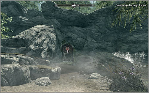 The entrance to the Dark Brotherhood hideout is hidden among the rocks (screen above), but nevertheless you should not have big problems with finding it - With Friends Like These - The Dark Brotherhood quests - The Elder Scrolls V: Skyrim Game Guide