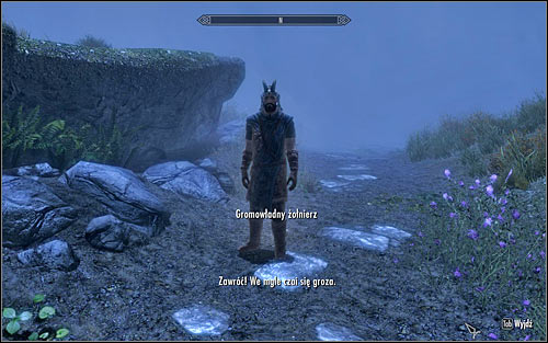 Continue onwards and soon you should be stopped by a Stormcloak Soldier (screen above) - Reaching the Hall of Valor | Sovngarde - Sovngarde - The Elder Scrolls V: Skyrim Game Guide