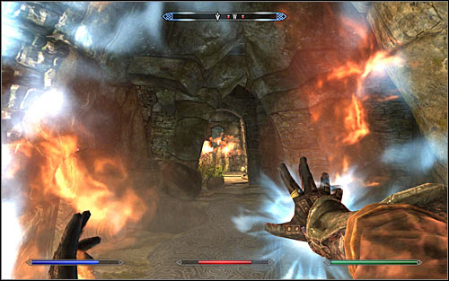 The second trap will launch a ball of fire at you - Staff of Magnus - p. 2 - College of Winterhold quests - The Elder Scrolls V: Skyrim Game Guide