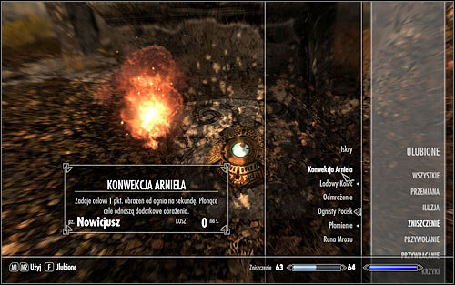 Press TAB, open Magic, head to Destruction and choose Arniels Convection from the list (screen above) - Arniels Endeavor - p. 2 - College of Winterhold quests - The Elder Scrolls V: Skyrim Game Guide