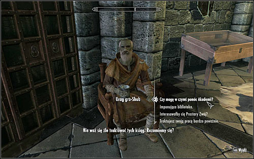 Find Urag gro-Shub, who should be at the College library, known as the Arcanaeum (accessible from the Hall of the Elements) - Miscellaneous: Valuable Book Fetching - College of Winterhold quests - The Elder Scrolls V: Skyrim Game Guide