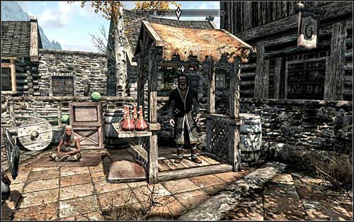 Head out of The Bee and Barb and stay at the Riften main square - A Chance Arrangement - Thieves Guild quests - The Elder Scrolls V: Skyrim Game Guide
