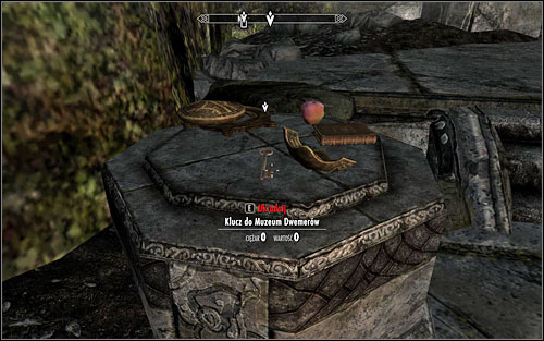 You can have three options: steal the key from Calcelmo (see Obtain the key to Calcelmos Museum), take it from his desk (screen above), picklock the door or complete the Miscellaneous: Kill Nimhe inside Nchuand-Zel - Hard Answers - Thieves Guild quests - The Elder Scrolls V: Skyrim Game Guide