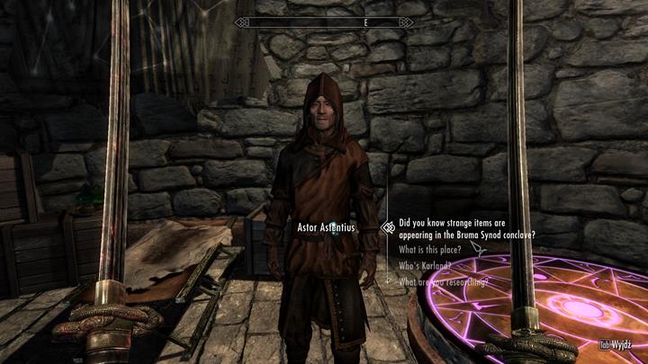 When you are upstairs, you meet Astor Astenius - Whispers of the Mountains | Quests in the game - Quests in the game - The Elder Scrolls V: Skyrim Game Guide