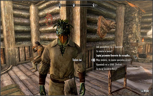 During the conversation with the lizard, suggest him that opposing the Guild isnt a good idea - Taking Care of Business - Thieves Guild quests - The Elder Scrolls V: Skyrim Game Guide