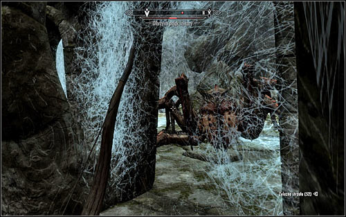 The best method of getting rid of the beast is attacking it from a distance, as while youre standing in the previous room it wont be able to hit you (screen above) - Heading to Bleak Falls Barrow | Bleak Falls Barrow - Bleak Falls Barrow - The Elder Scrolls V: Skyrim Game Guide