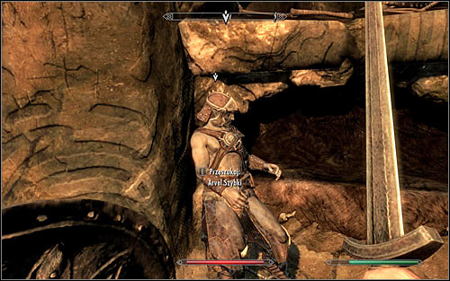 After the fight, take a look around the room for Arvels body, who apparently wasnt swift enough (screen above) - Heading to Bleak Falls Barrow | Bleak Falls Barrow - Bleak Falls Barrow - The Elder Scrolls V: Skyrim Game Guide