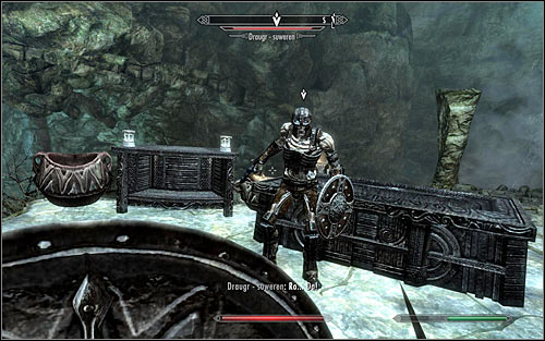 Be sure to save your game, turn around and return to the altar - Heading to Bleak Falls Barrow | Bleak Falls Barrow - Bleak Falls Barrow - The Elder Scrolls V: Skyrim Game Guide