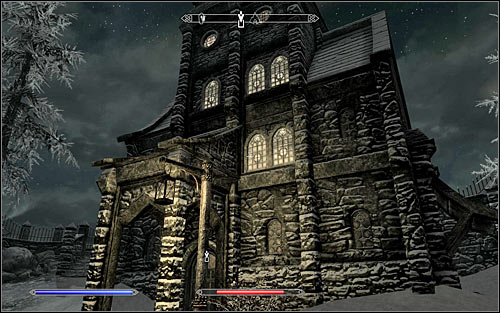 If you want to stay unnoticed after reaching the courtyard, you might have a hard time - Collecting information on the return of dragons | Diplomatic Immunity - Diplomatic Immunity - The Elder Scrolls V: Skyrim Game Guide