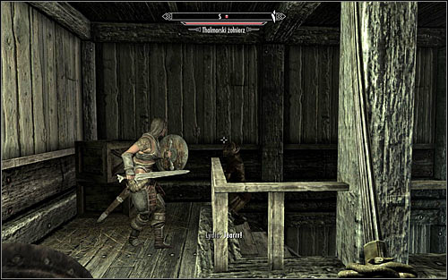 The dungeons are by default guarded by only one Thalmor Soldier and depending on the chosen tactic you can let him see you and eliminate him in direct combat (screen above), or attack him by surprise - Collecting information on the return of dragons | Diplomatic Immunity - Diplomatic Immunity - The Elder Scrolls V: Skyrim Game Guide