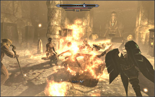 Dont wait for Verulus to approach the ritual table and quickly attack Eola and the other cannibals (screen above) - The Taste of Death - p. 2 - Daedric quests - The Elder Scrolls V: Skyrim Game Guide