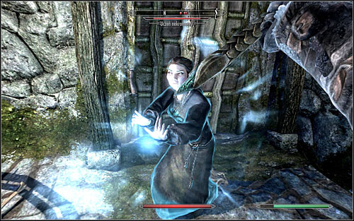 You will encounter the first group of enemies after reaching the north-west room - The Black Star - p. 1 - Daedric quests - The Elder Scrolls V: Skyrim Game Guide