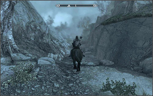 Id recommend getting off the main track only after finding yourself more or less in a straight line from the Dead Crone Rock - Pieces of the Past - p. 2 - Daedric quests - The Elder Scrolls V: Skyrim Game Guide