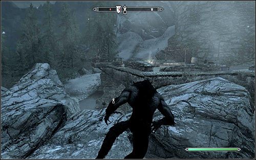 Once the main character has transformed himself into a werewolf he is stripped of all weapons and armors and this means that he can rely only on his claw attacks - Lycanthropy | Hints - Hints - The Elder Scrolls V: Skyrim Game Guide