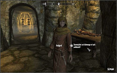 As the information you gained from Helgird didnt help you in finding the murderer, you can head out of the Hall of the Dead and back to the murder scene - Blood on the Ice - p. 1 | Side quests - Side quests - The Elder Scrolls V: Skyrim Game Guide